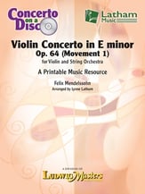 Concerto in E minor, Op. 64 for Violin and String Orchestra Orchestra sheet music cover